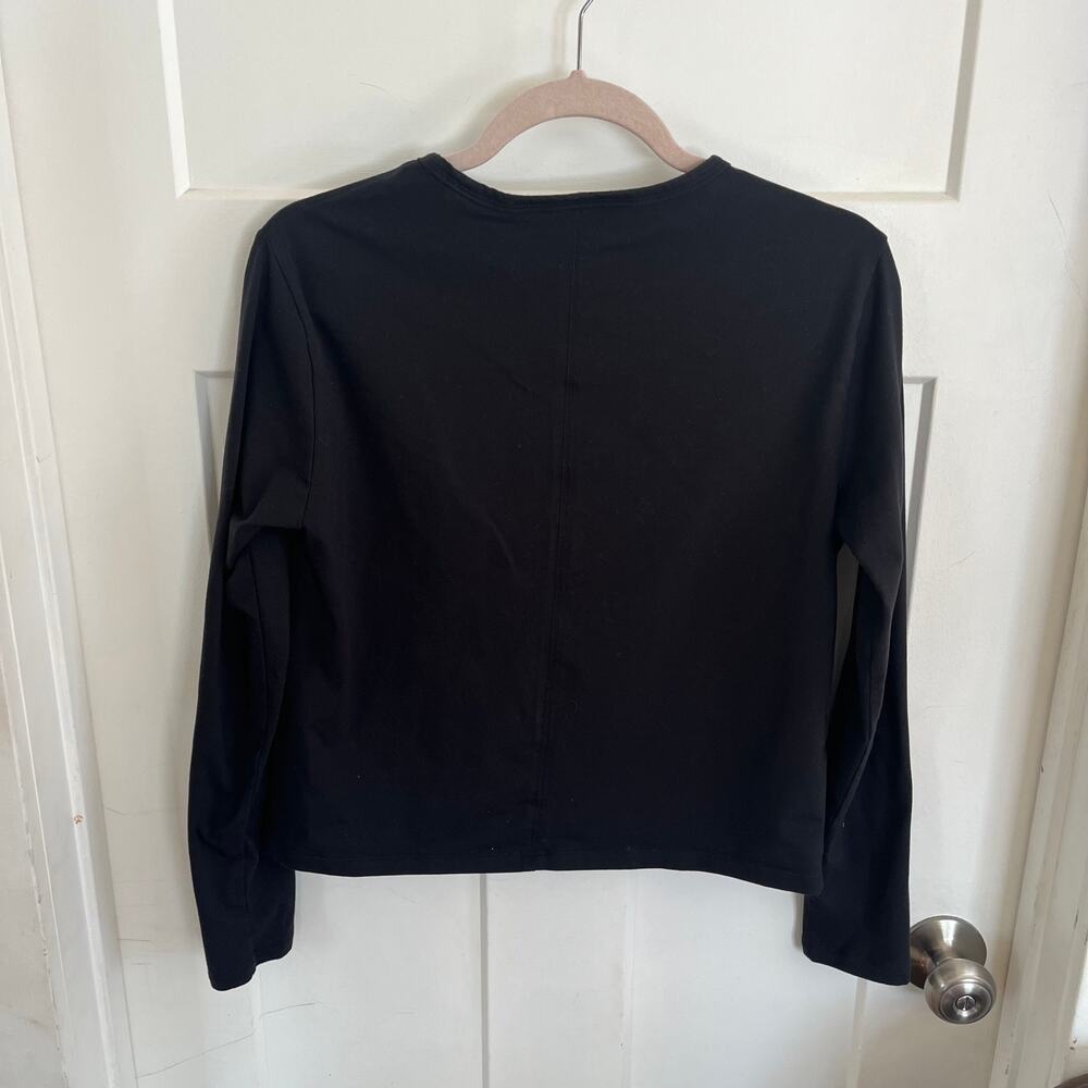 Athleta Essential Top Long Sleeve Black Supima Cotton Women's Small - Picture 5 of 6